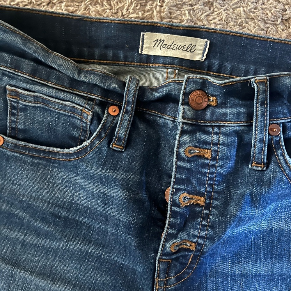 Madewell Blue Skinny Jeans with Vintage Wash